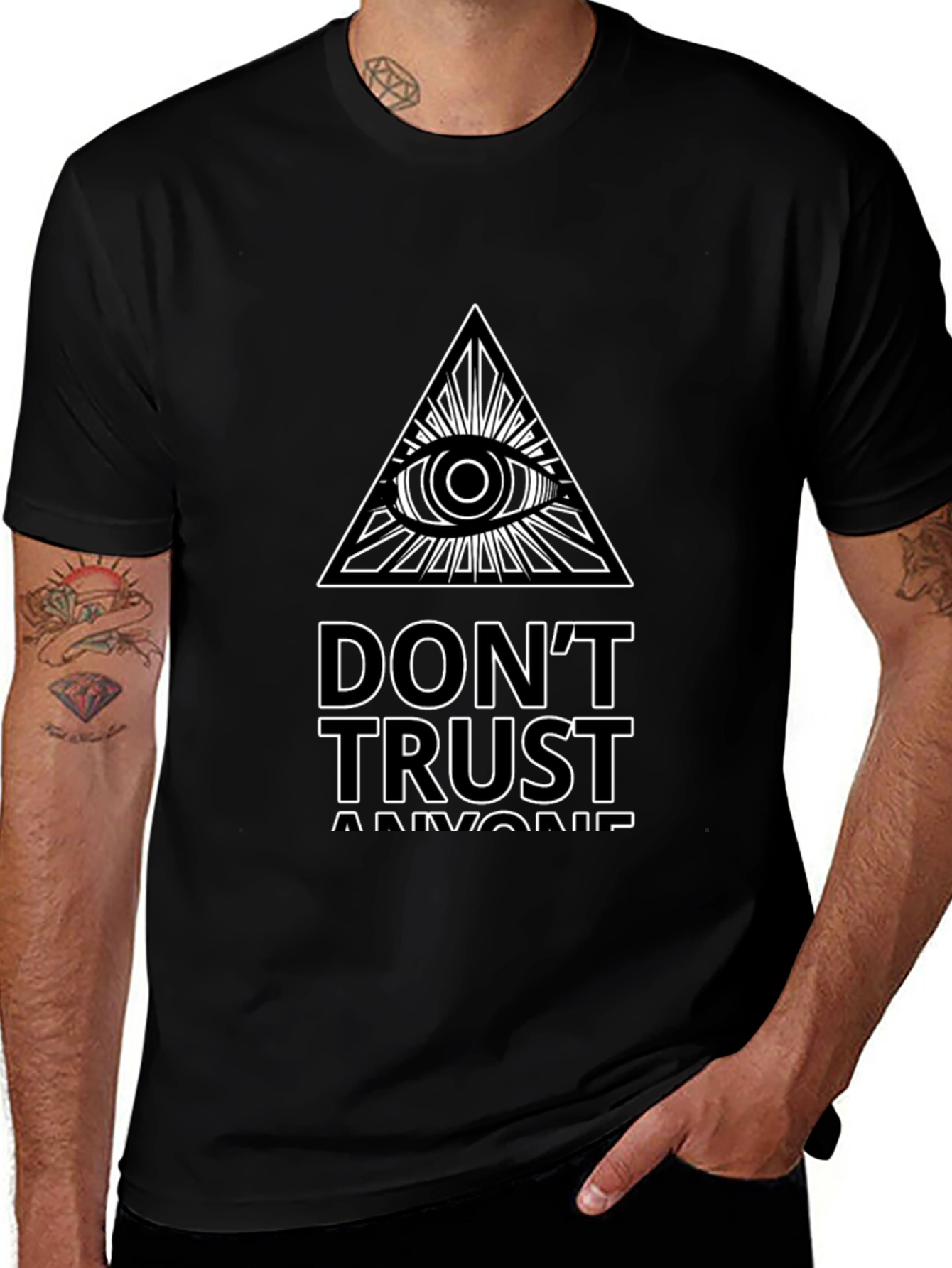 Variant 11 of Men's "Don't Trust Anyone" Graphic Tee