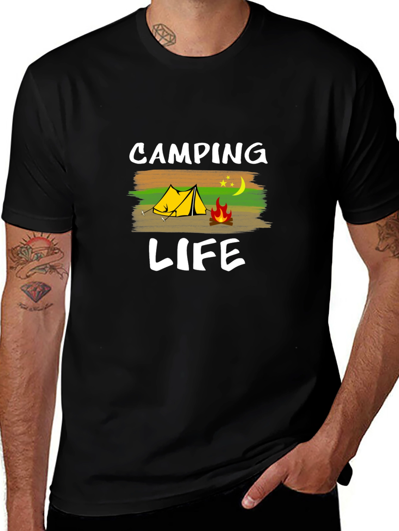 Variant 12 of Camping Life Graphic Tee - Outdoor Adventure Shirt