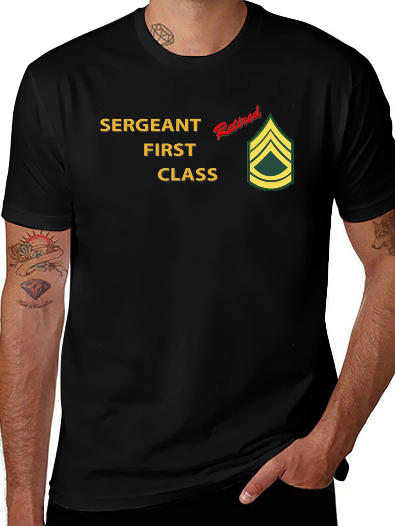 Variant 24 of Retired Sergeant First Class T-Shirt