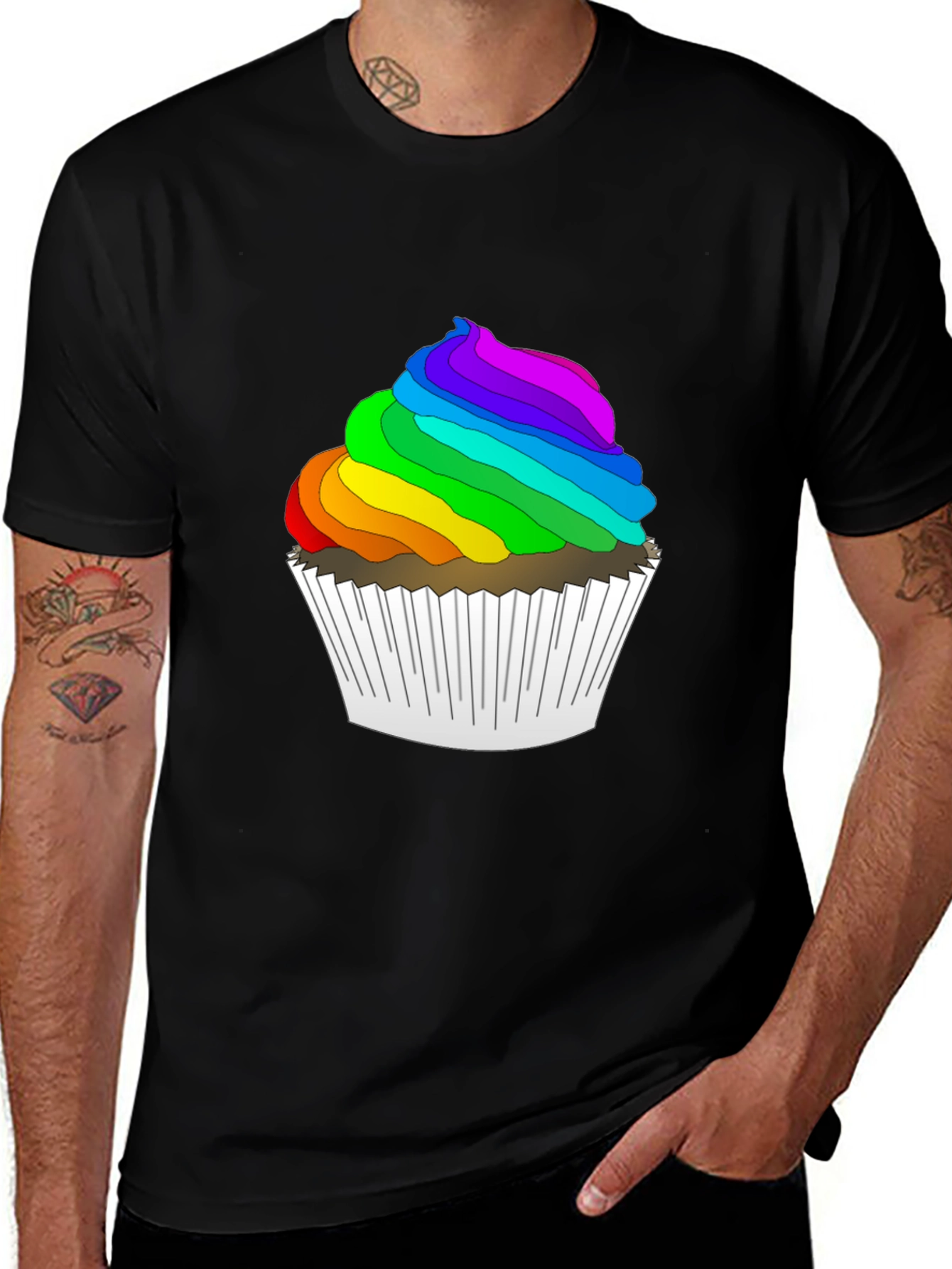 Variant 23 of Rainbow Cupcake Graphic Tee