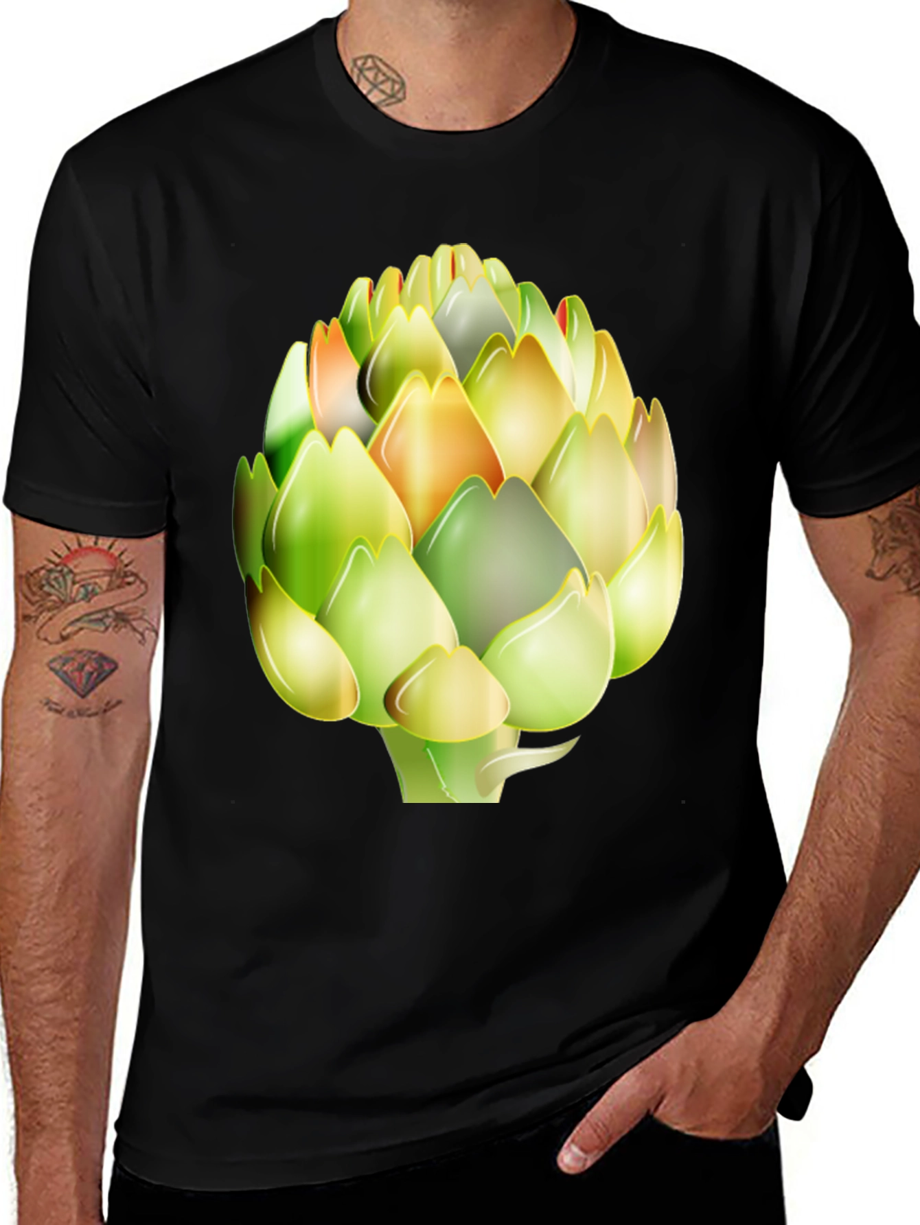 Variant 21 of Artichoke Graphic T-Shirt - Unique Vegetable Design