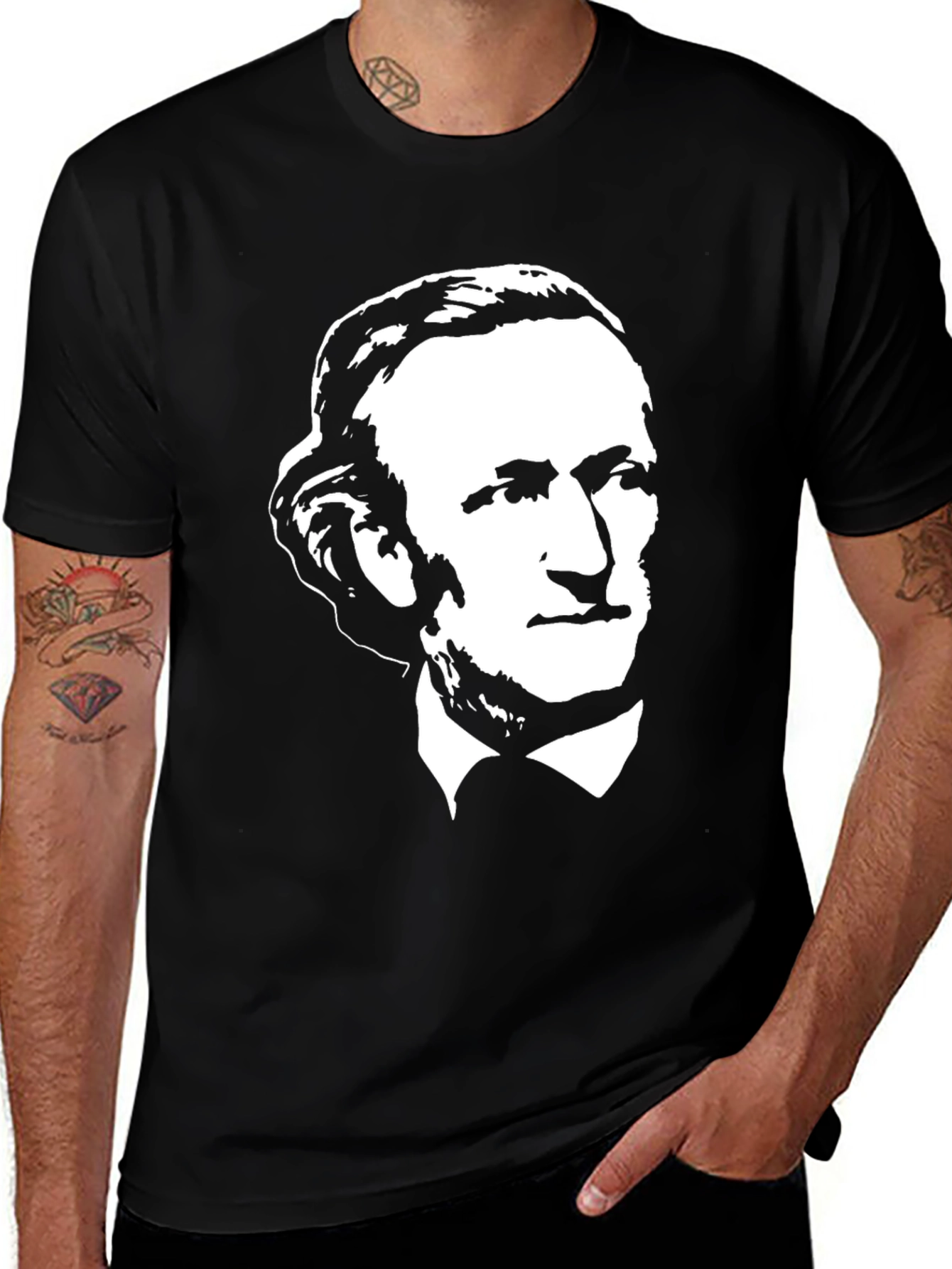 Wagner Portrait Graphic T-Shirt - Black