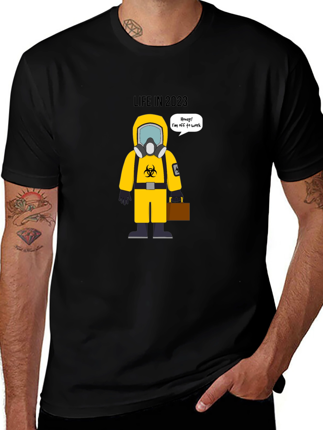 Variant 22 of Life in 2023 Funny Hazmat T-Shirt