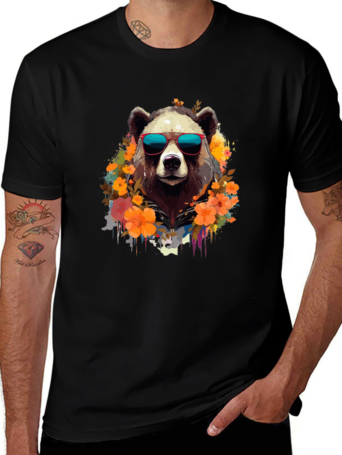 Variant 10 of Cool Bear Graphic Tee - Stylish Animal Print T-Shirt
