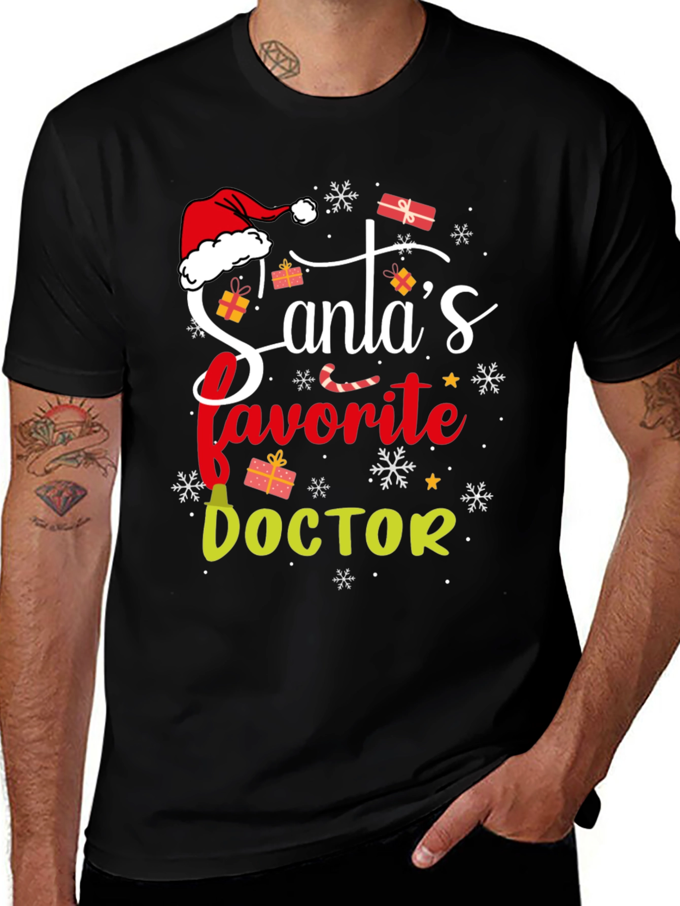 Santa's Favorite Doctor Christmas T-Shirt