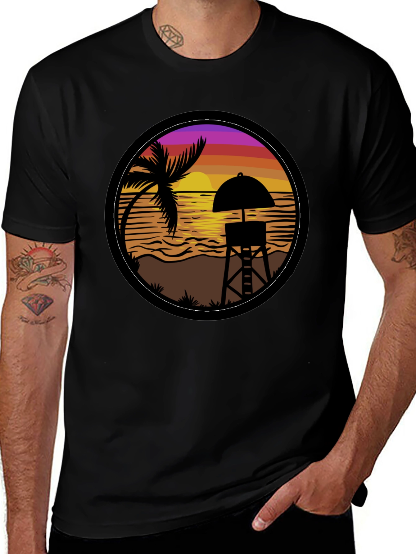 Variant 7 of Beach Sunset Graphic Tee