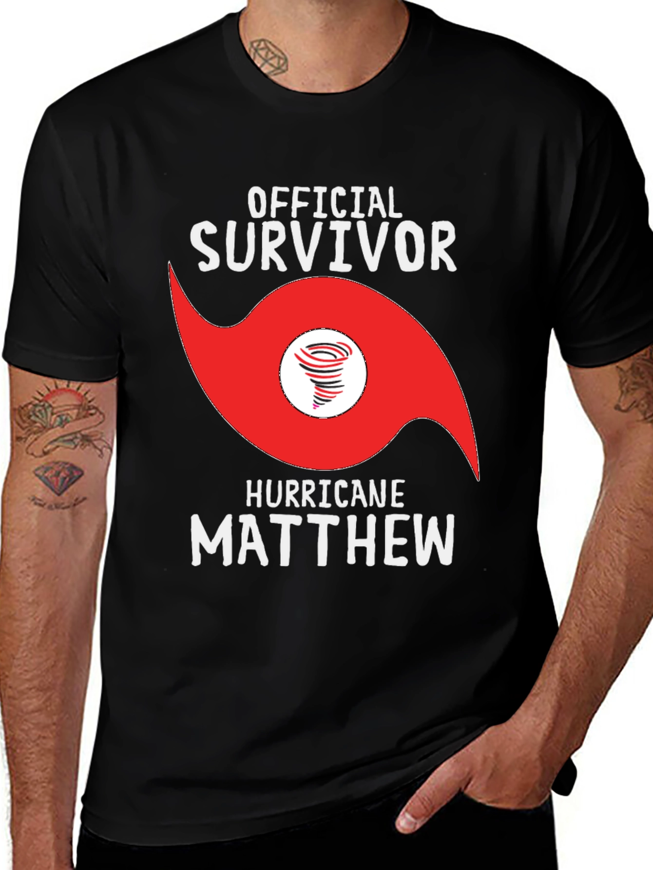 Variant 2 of Official Survivor Hurricane Matthew Graphic T-Shirt