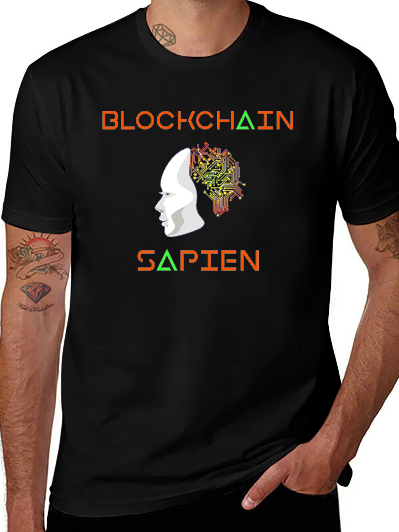 Variant 22 of Blockchain Sapien Graphic T-Shirt