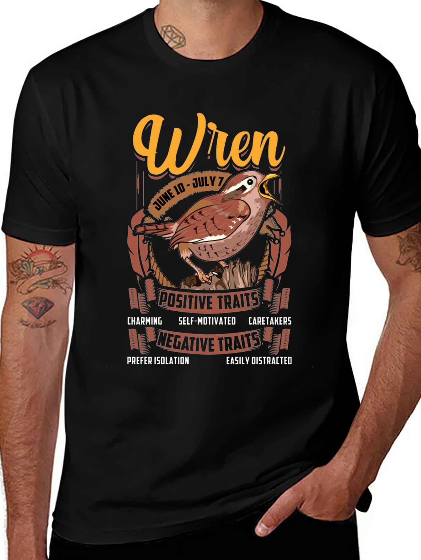 Wren Zodiac Sign T-shirt