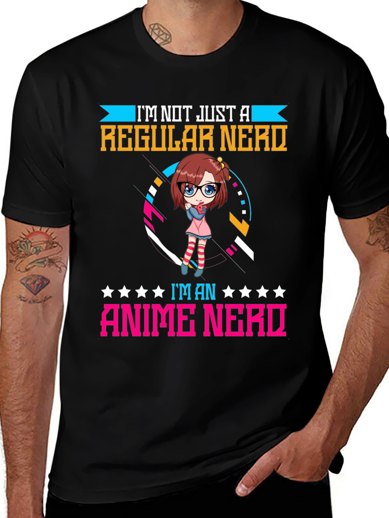 Variant 26 of Anime Nerd T-Shirt - Funny Regular Nerd Graphic Tee