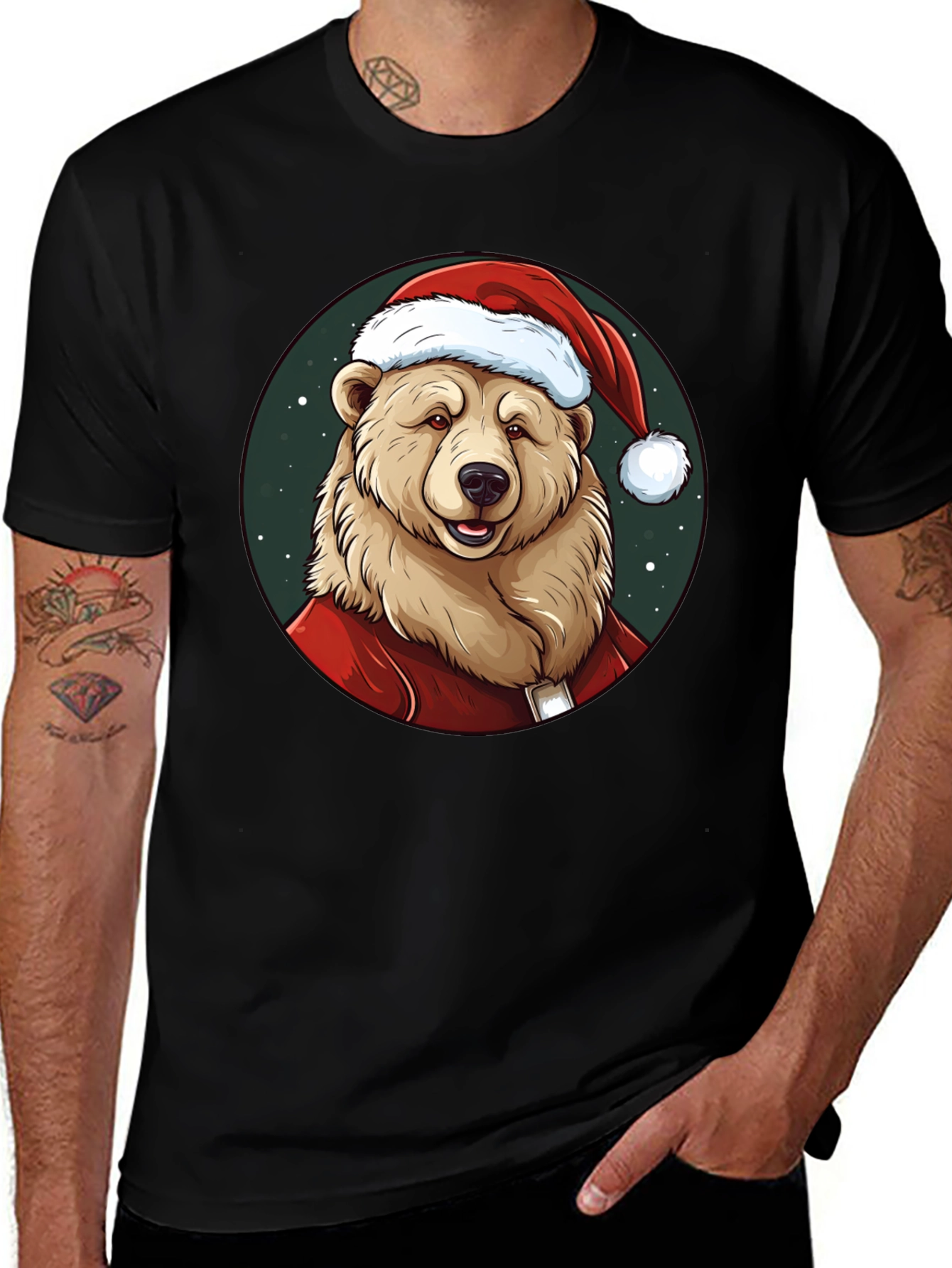 Variant 7 of Festive Bear T-Shirt - Holiday Apparel