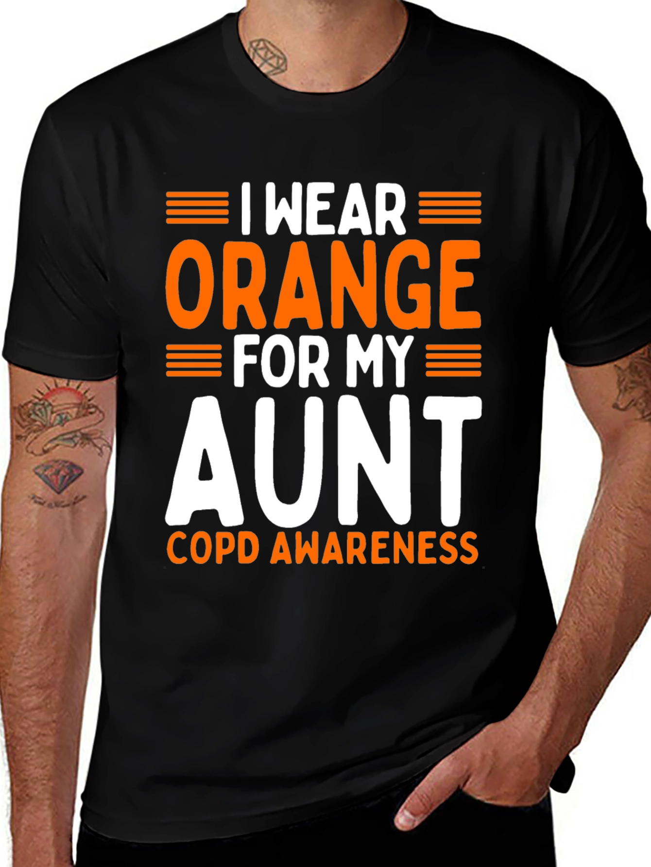 Variant 7 of COPD Awareness T-Shirt - I Wear Orange For My Aunt