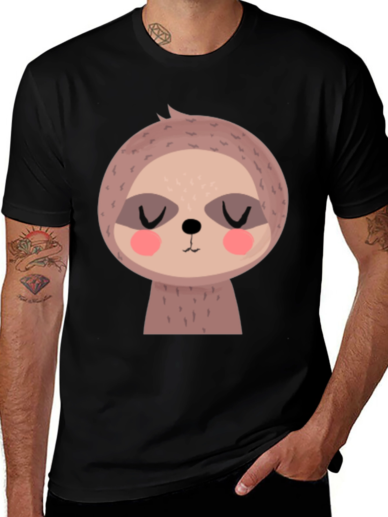 Variant 14 of Cute Sloth Graphic Tee - Relaxed Fit