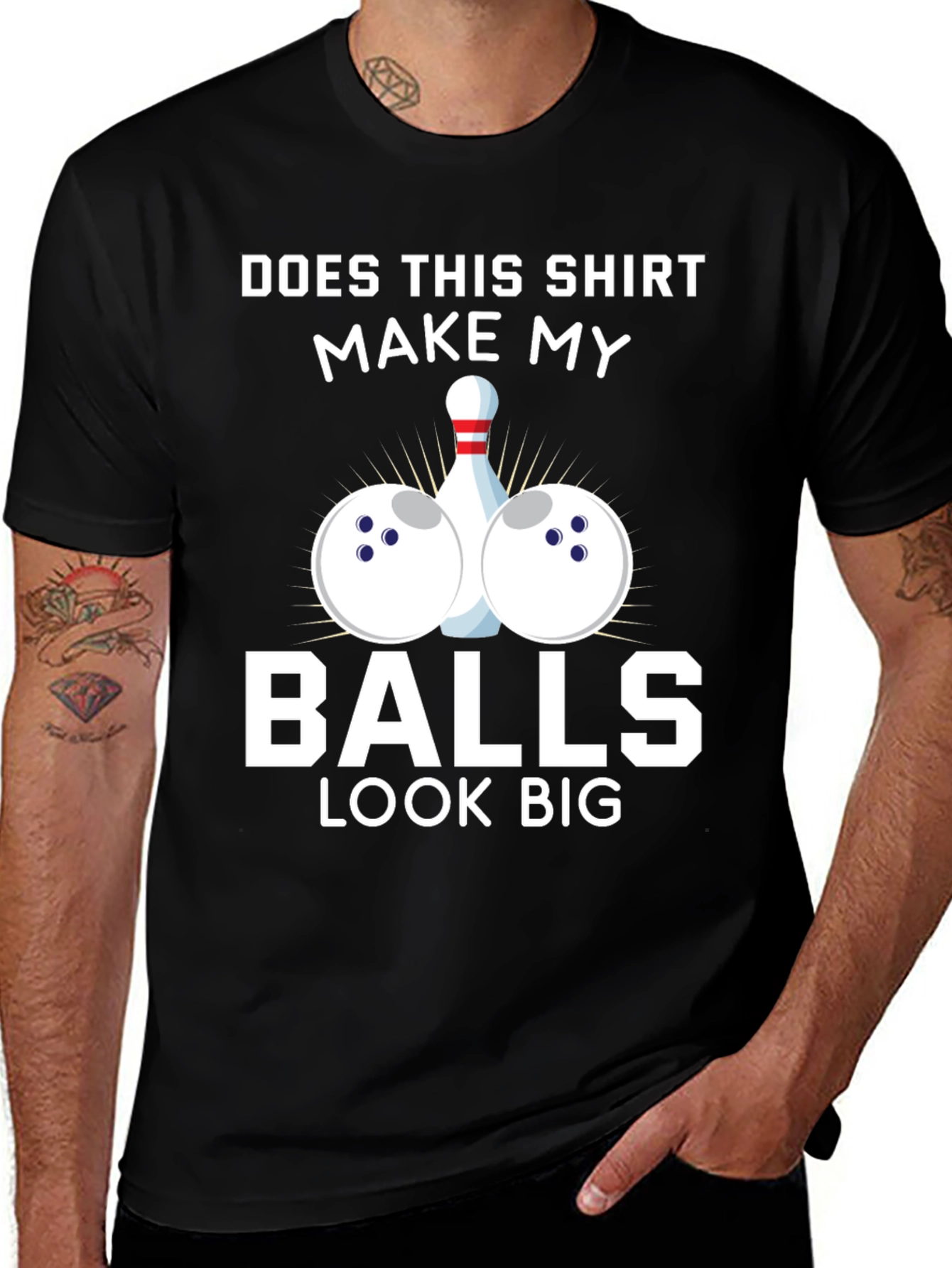 Variant 6 of Humorous Bowling Balls T-Shirt