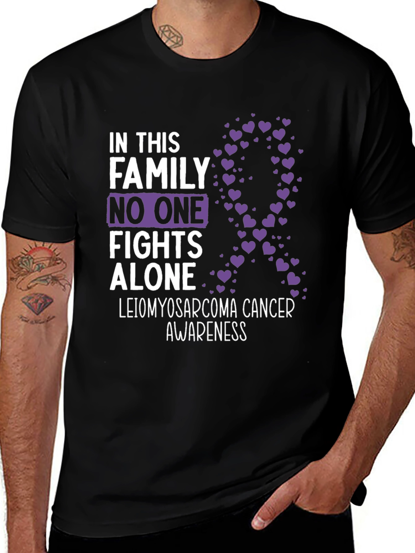 Variant 17 of Leio Myosarcoma Awareness T-Shirt