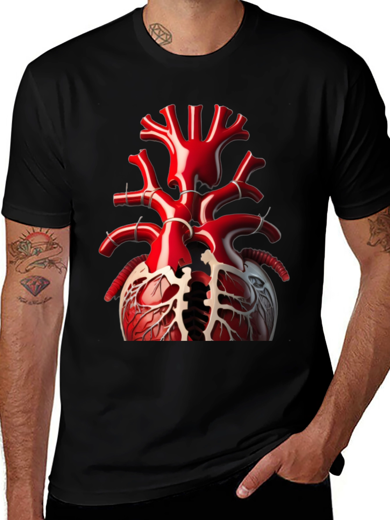 Variant 21 of Anatomical Heart T-Shirt - Bold Graphic Tee
