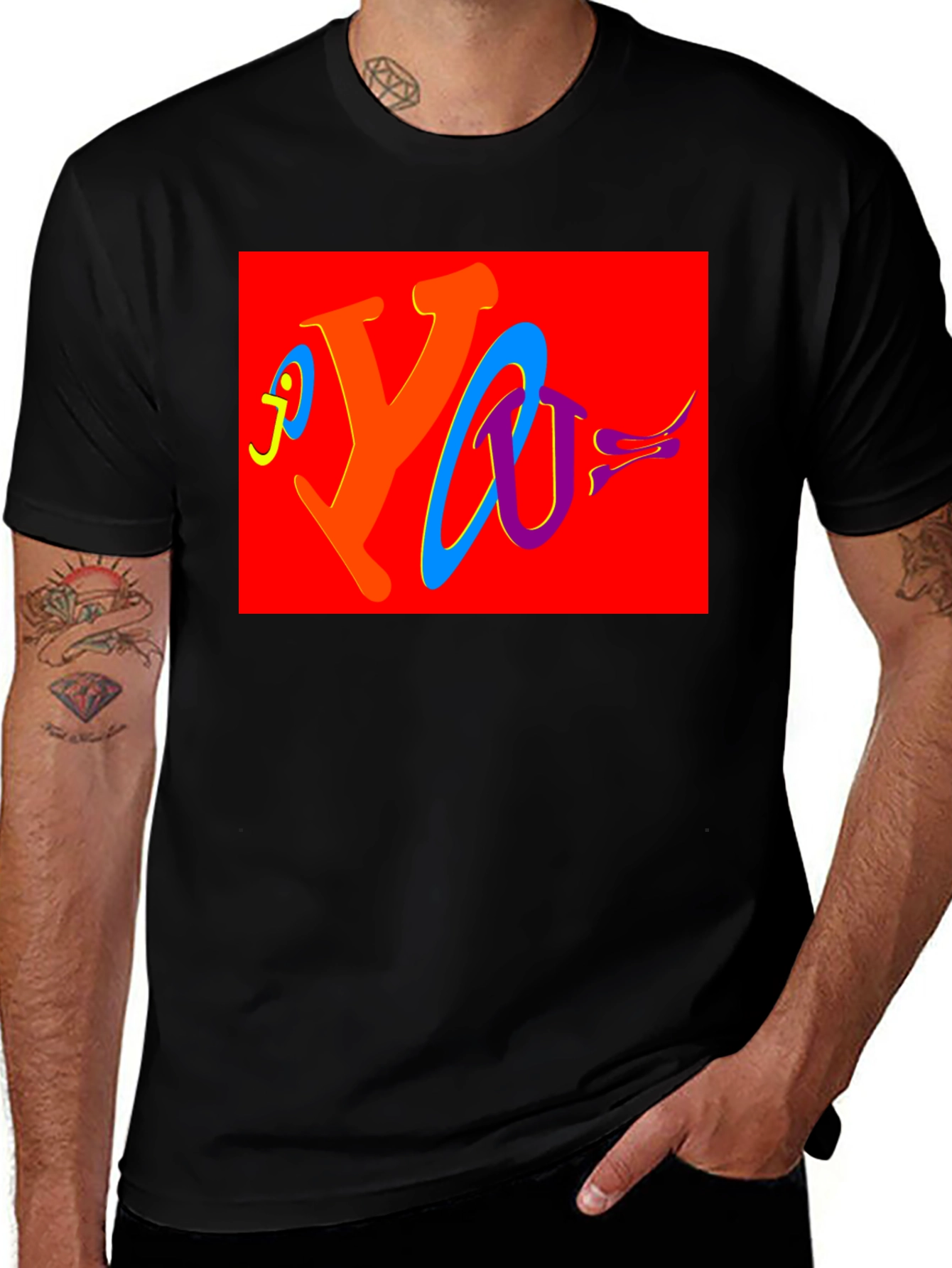 Variant 18 of Bold Graphic Tee - Abstract Design, Bright Colors