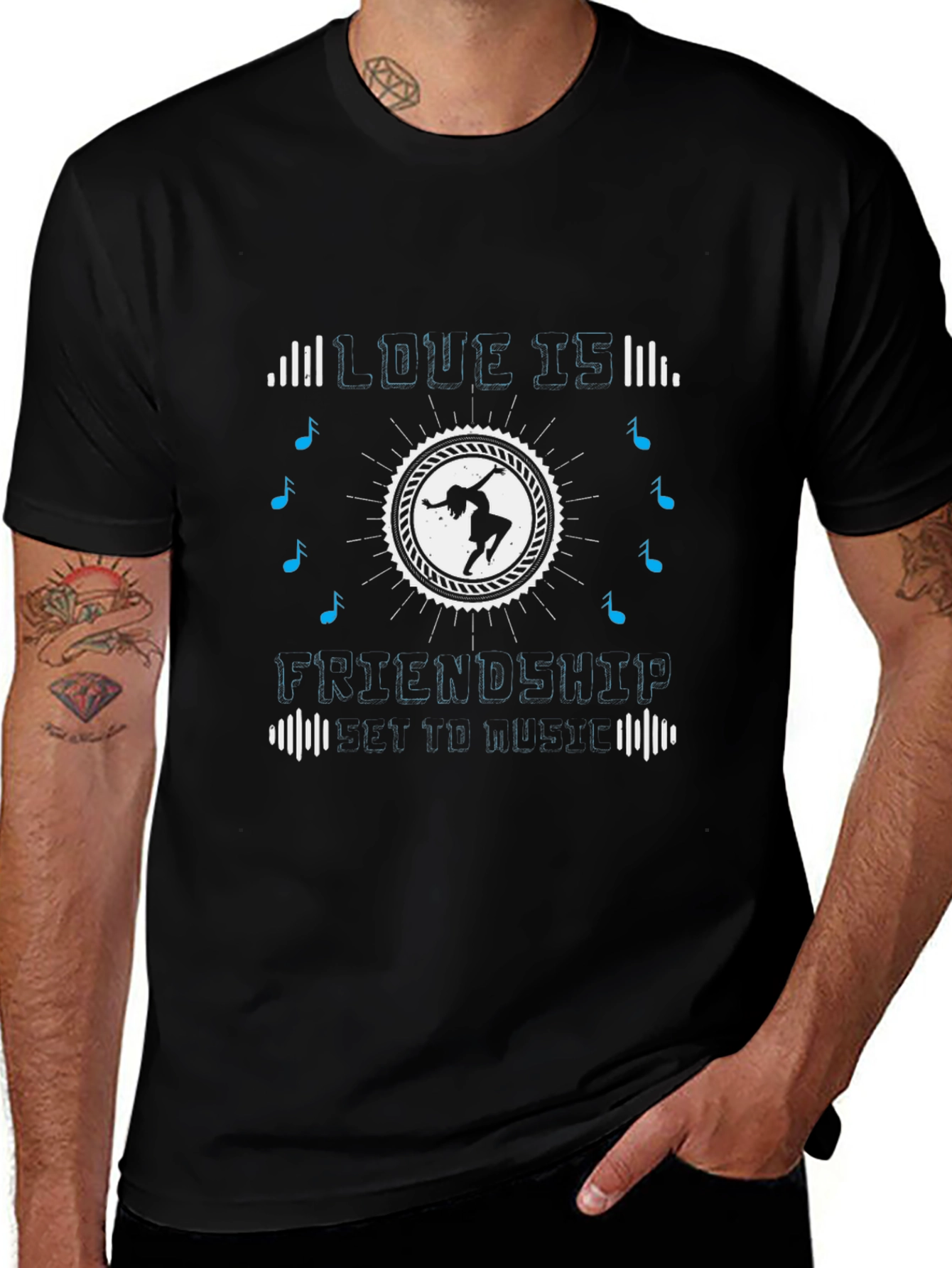 Variant 16 of Love Is Friendship, Party to Music Graphic T-Shirt
