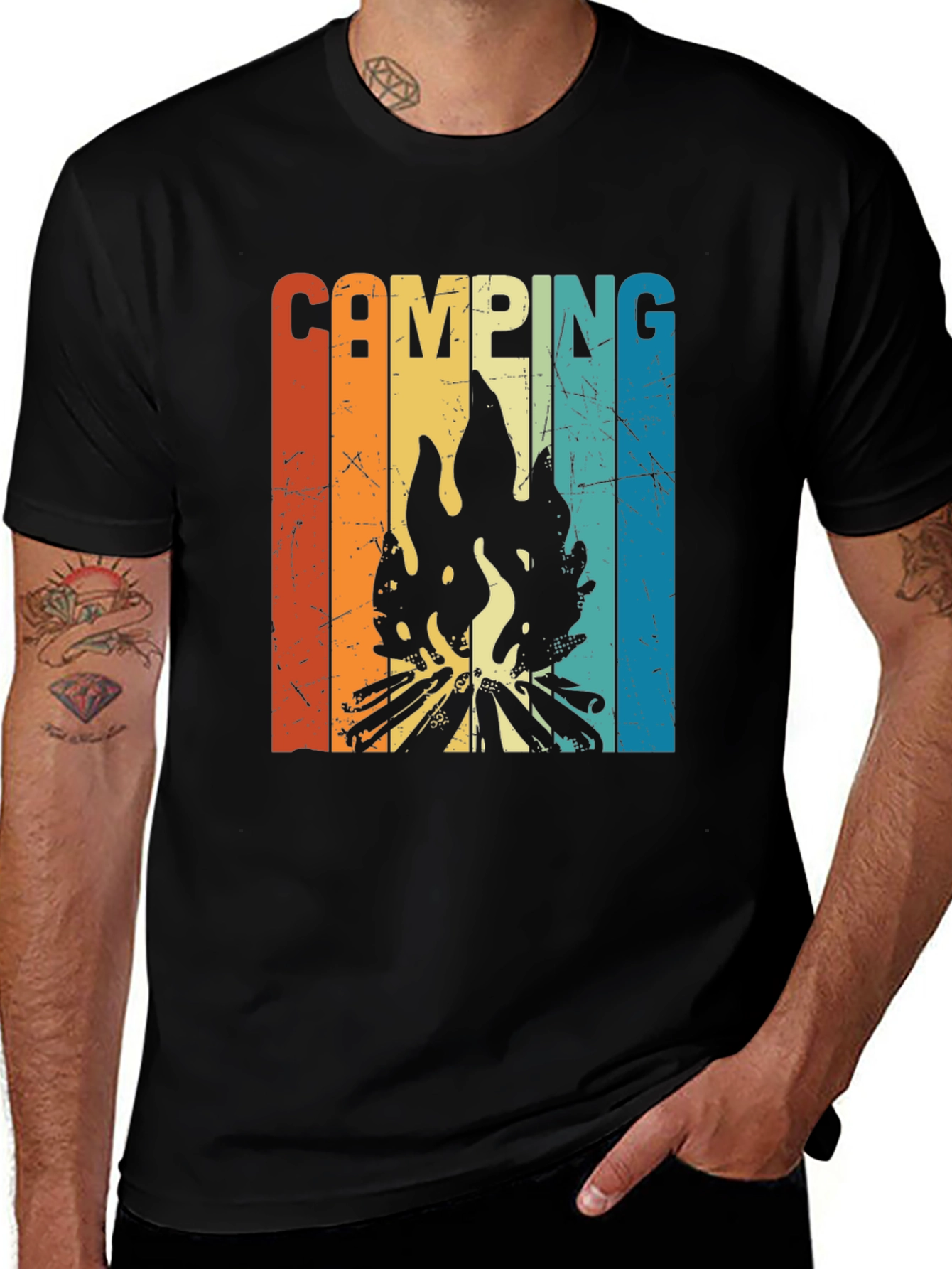 Variant 27 of Retro Camping Bonfire T-Shirt