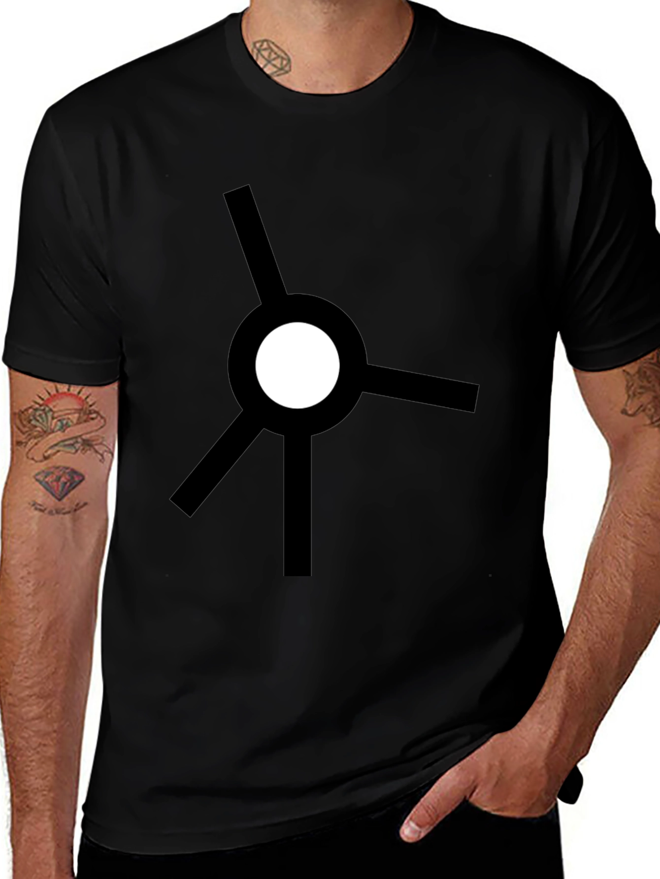 Variant 24 of Black Graphic Tee - Roundabout Design
