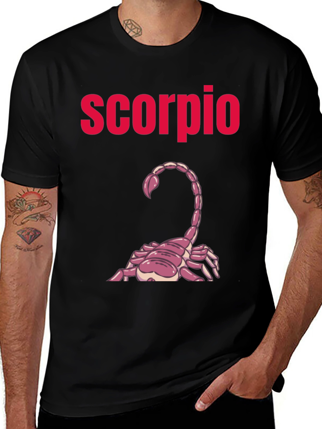 Scorpio Zodiac Graphic Tee - Black