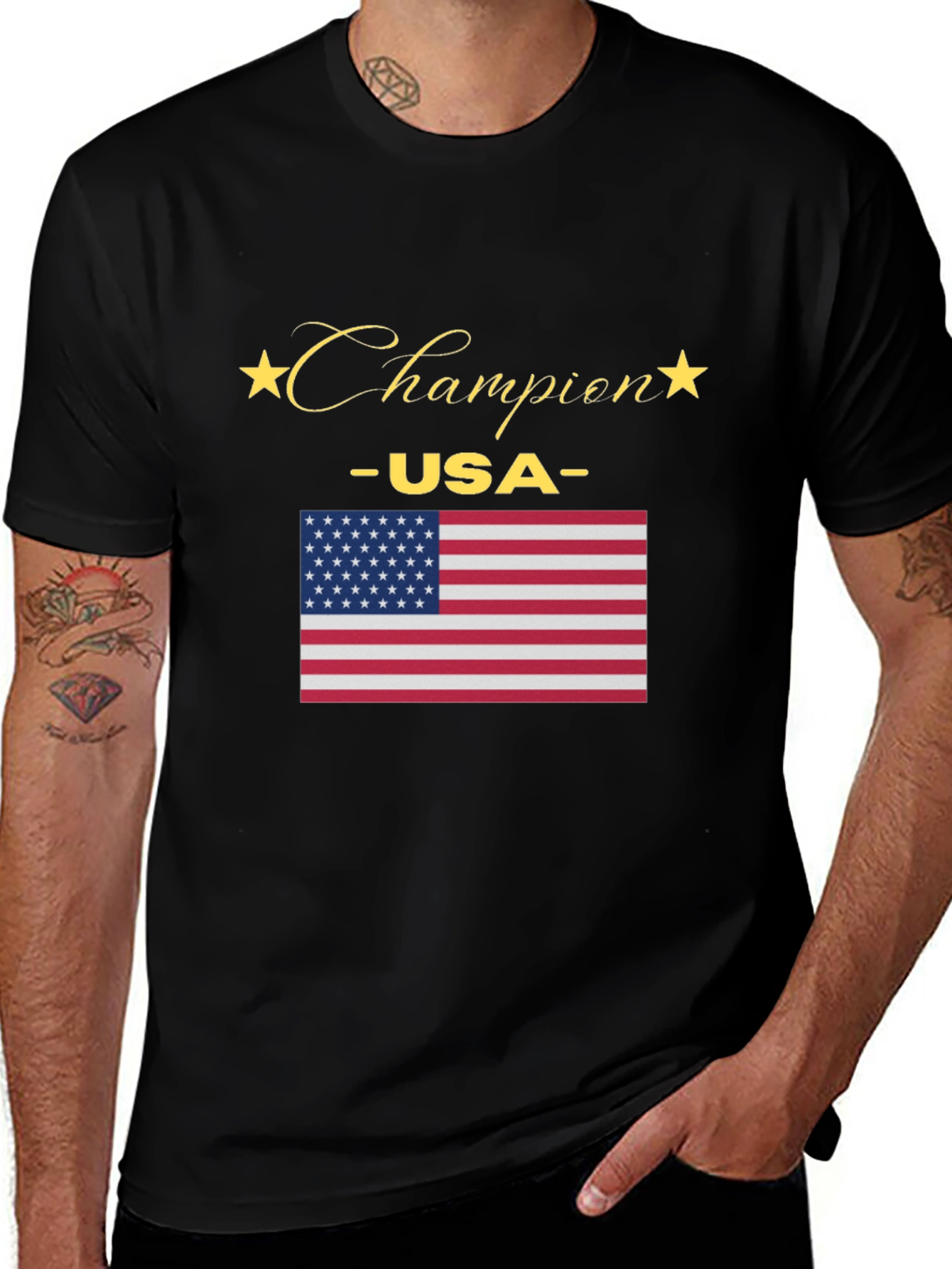 Variant 9 of Champion USA American Flag Graphic T-Shirt