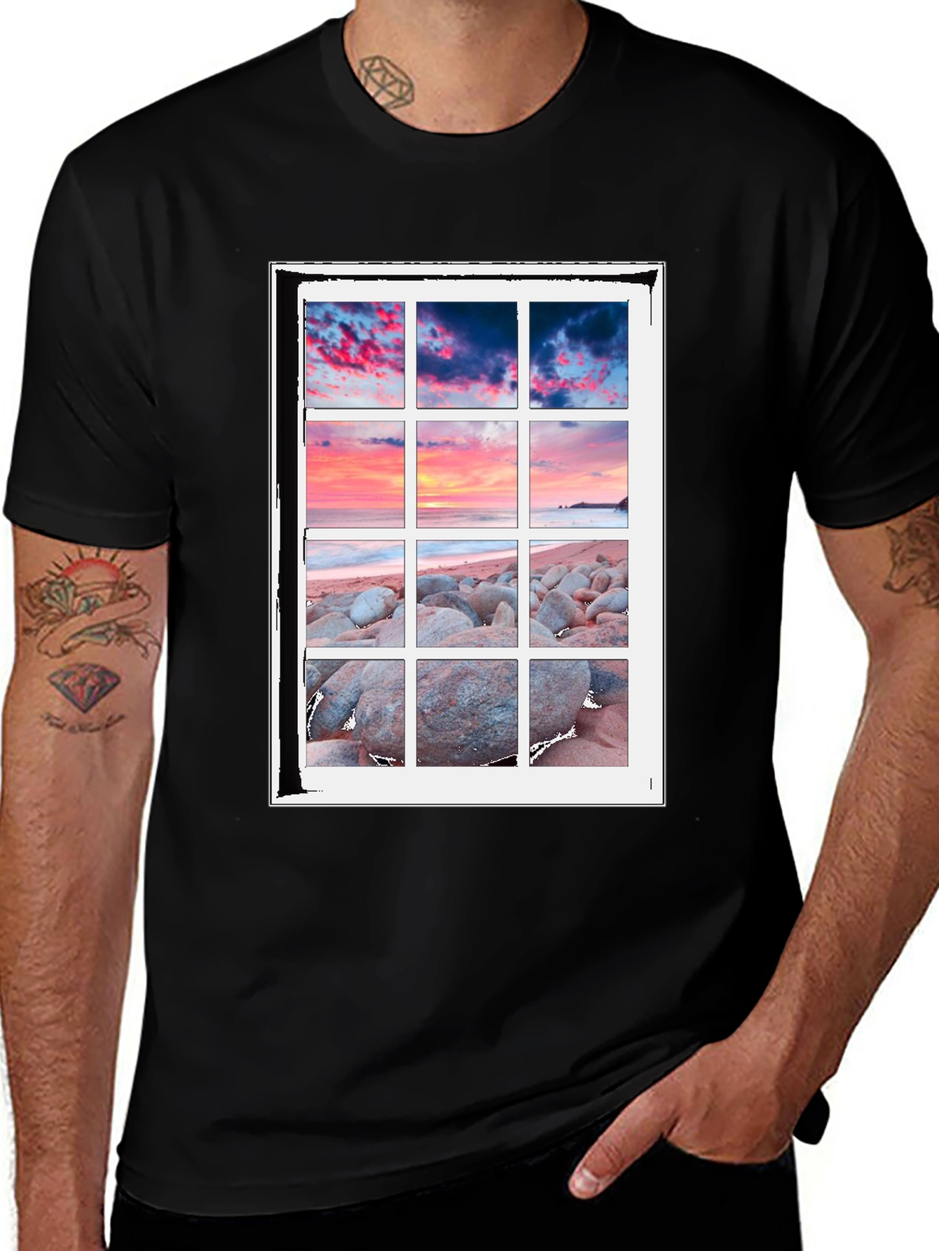 Scenic View T-Shirt - Coastal Window Design