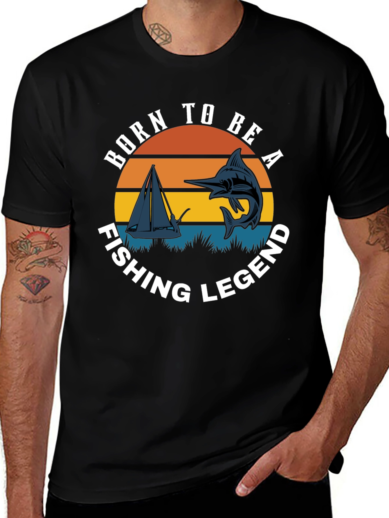 Variant 22 of Born to Be A Fishing Legend T-Shirt