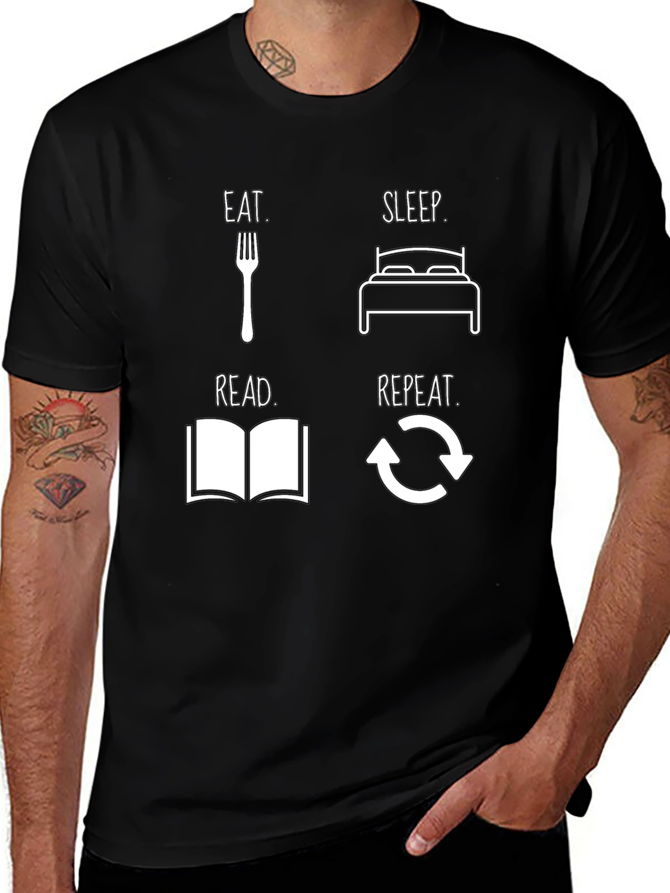 Variant 27 of Eat Sleep Read Repeat T-Shirt
