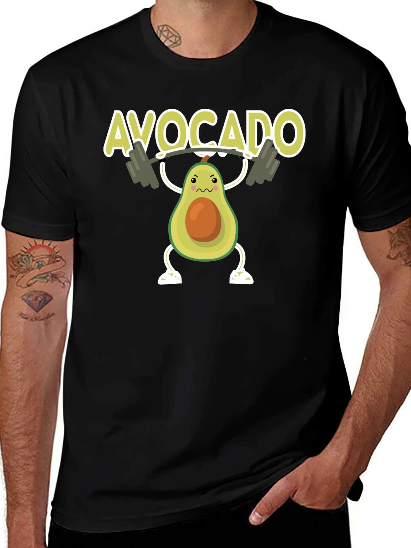 Variant 9 of Avocado Gym T-Shirt - Funny Workout Tee