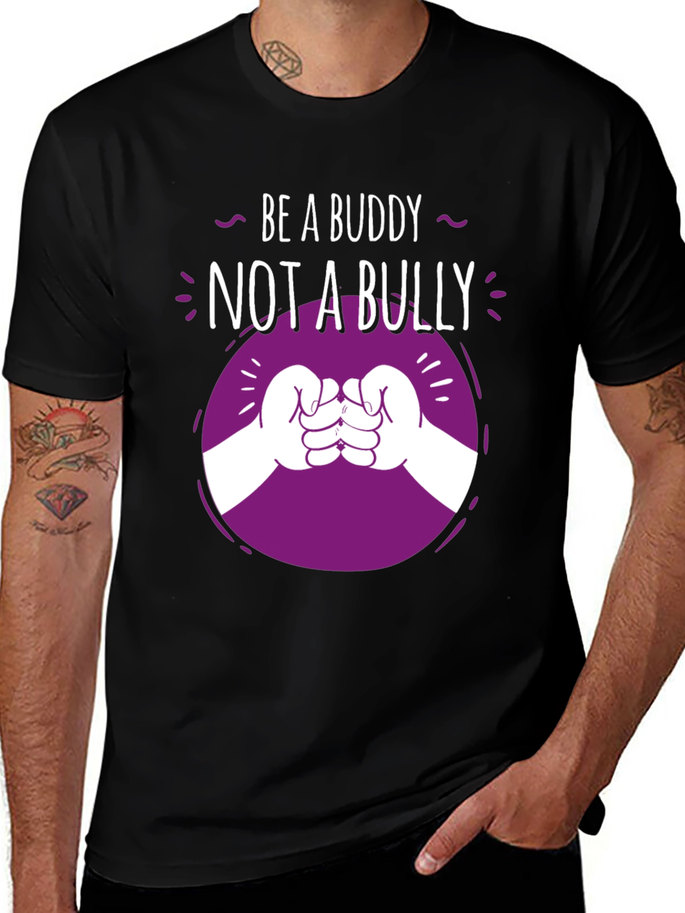 Variant 8 of Be a Buddy Not a Bully Graphic T-Shirt