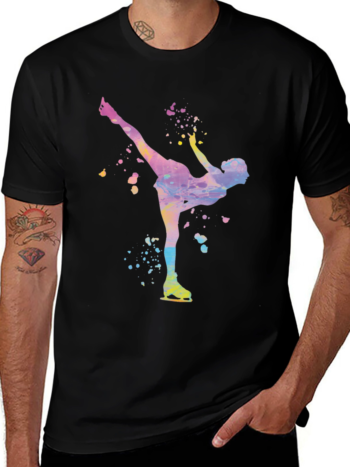 Variant 11 of Watercolor Ice Skater Graphic T-Shirt