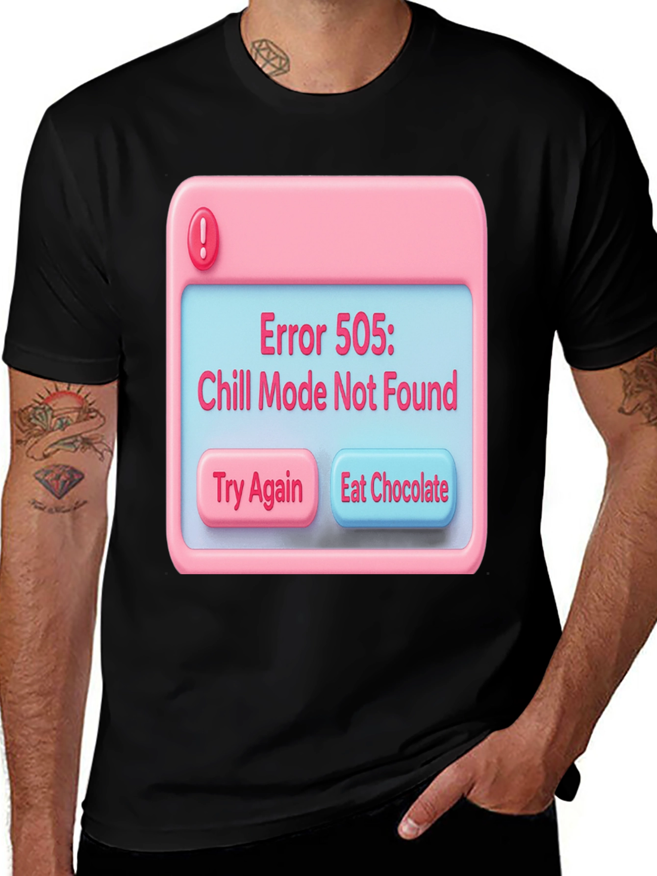 Variant 8 of Error 505 Chill Mode Not Found T-Shirt - Funny Graphic Tee