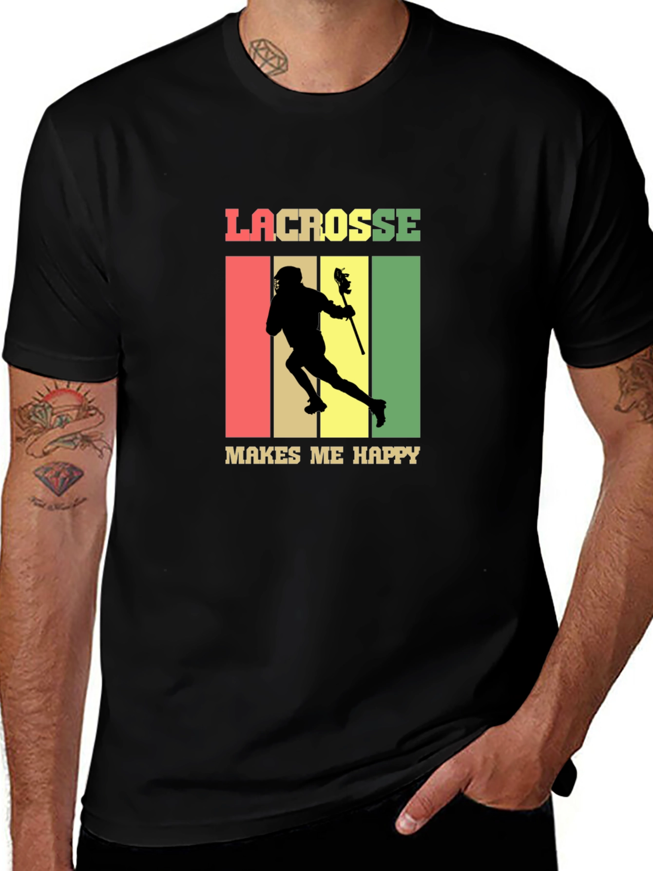 Lacrosse Makes Me Happy T-Shirt