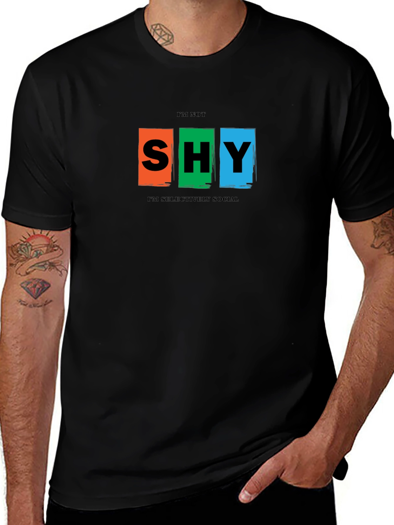 Variant 17 of I'm Not Shy T-Shirt - Selectively Social