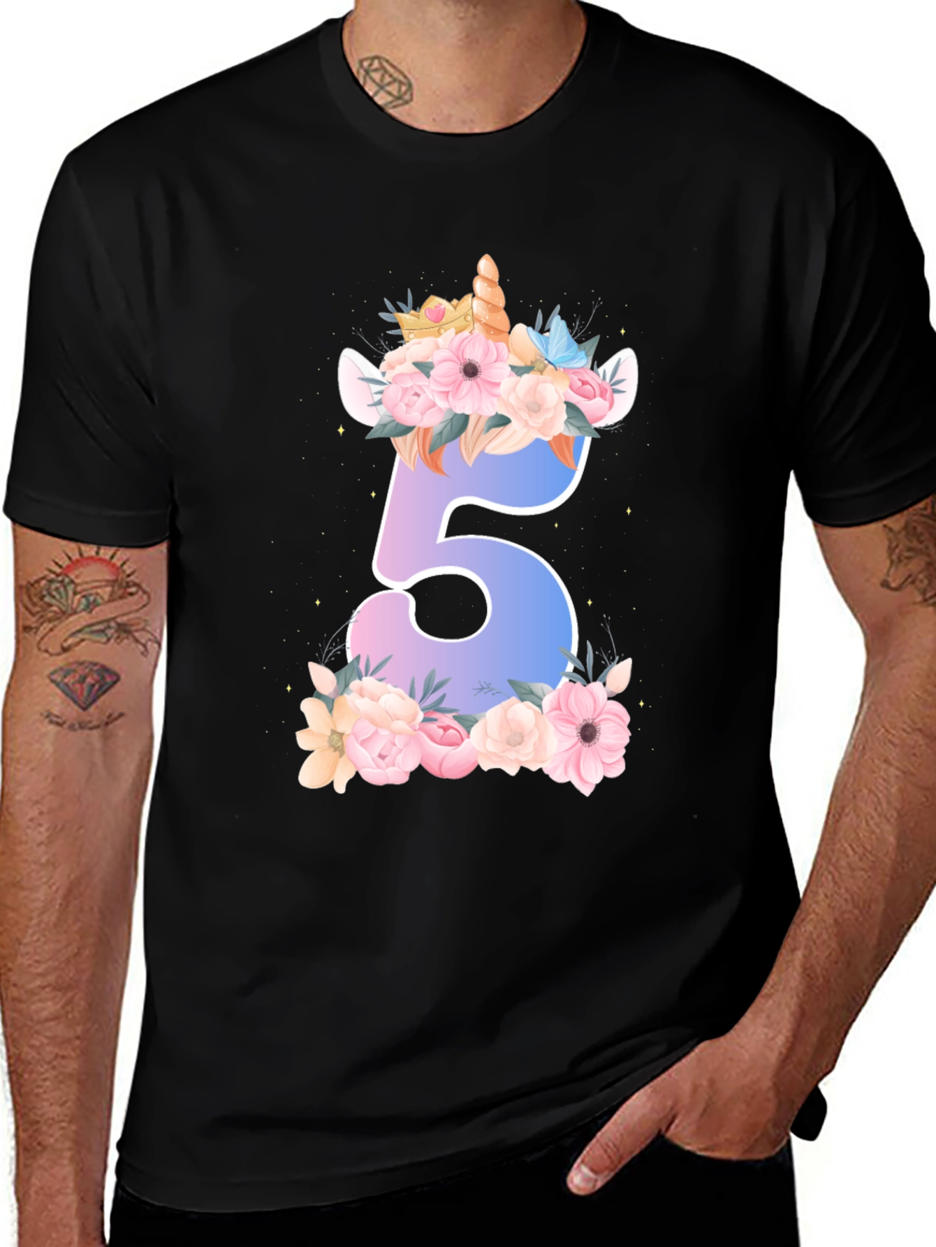 Variant 23 of Unicorn Number 5 Birthday Shirt
