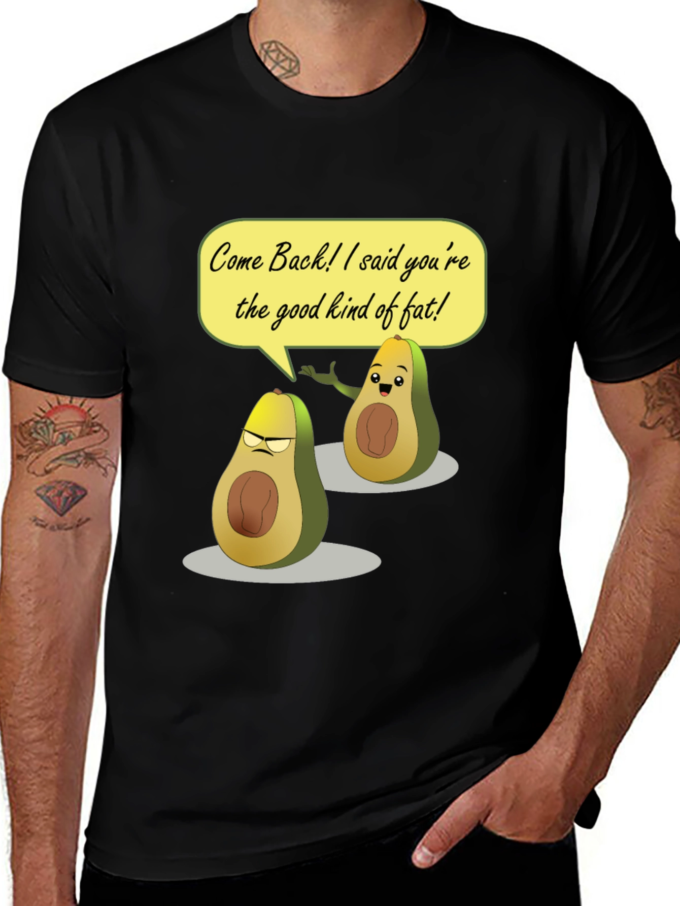Variant 7 of Funny Avocado T-Shirt - Good Kind of Fat