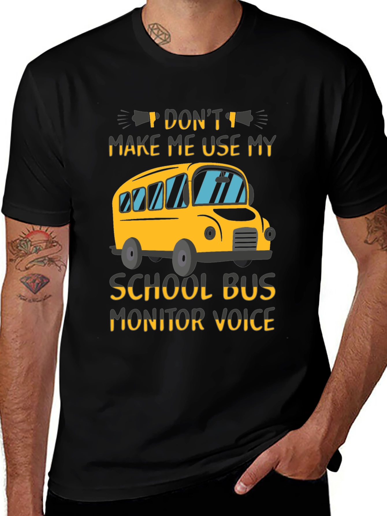 Variant 5 of School Bus Monitor Voice T-Shirt - Novelty Graphic Tee