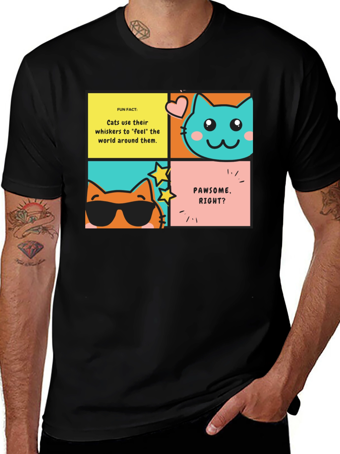 Variant 19 of Cats Whiskers Fun Fact T-Shirt