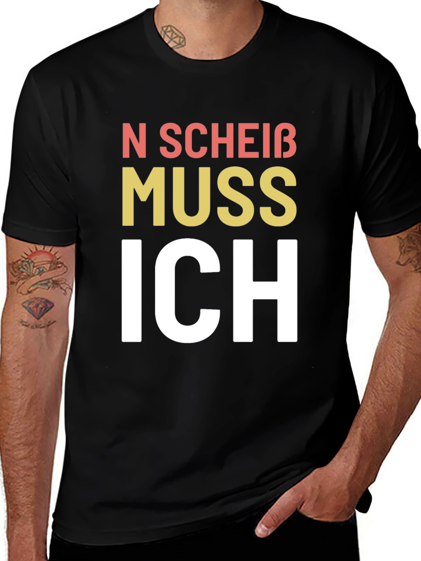 Variant 9 of Funny German Saying T-Shirt - Ich Muss