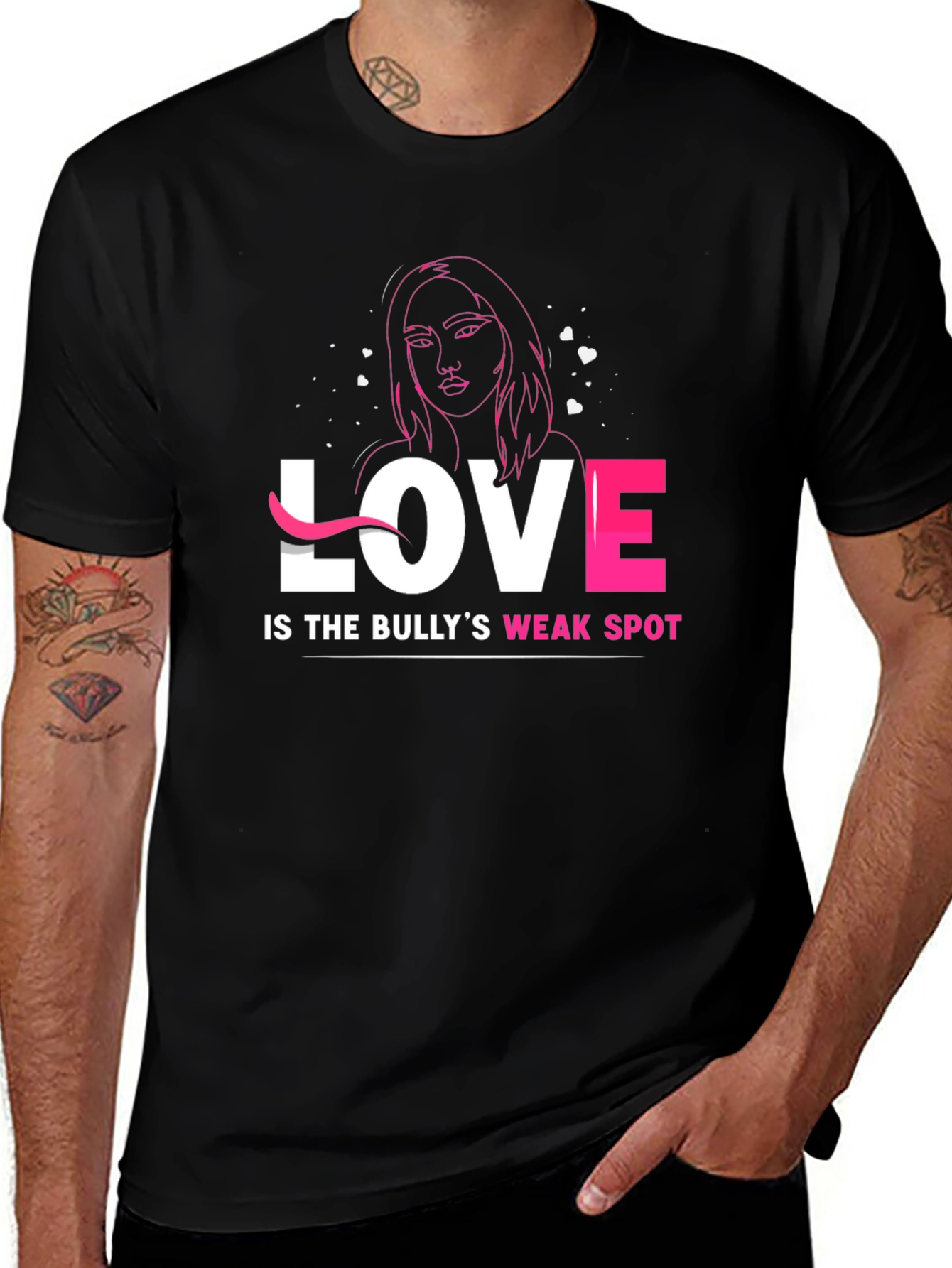 Variant 8 of Love is the Bully's Weak Spot Graphic Tee