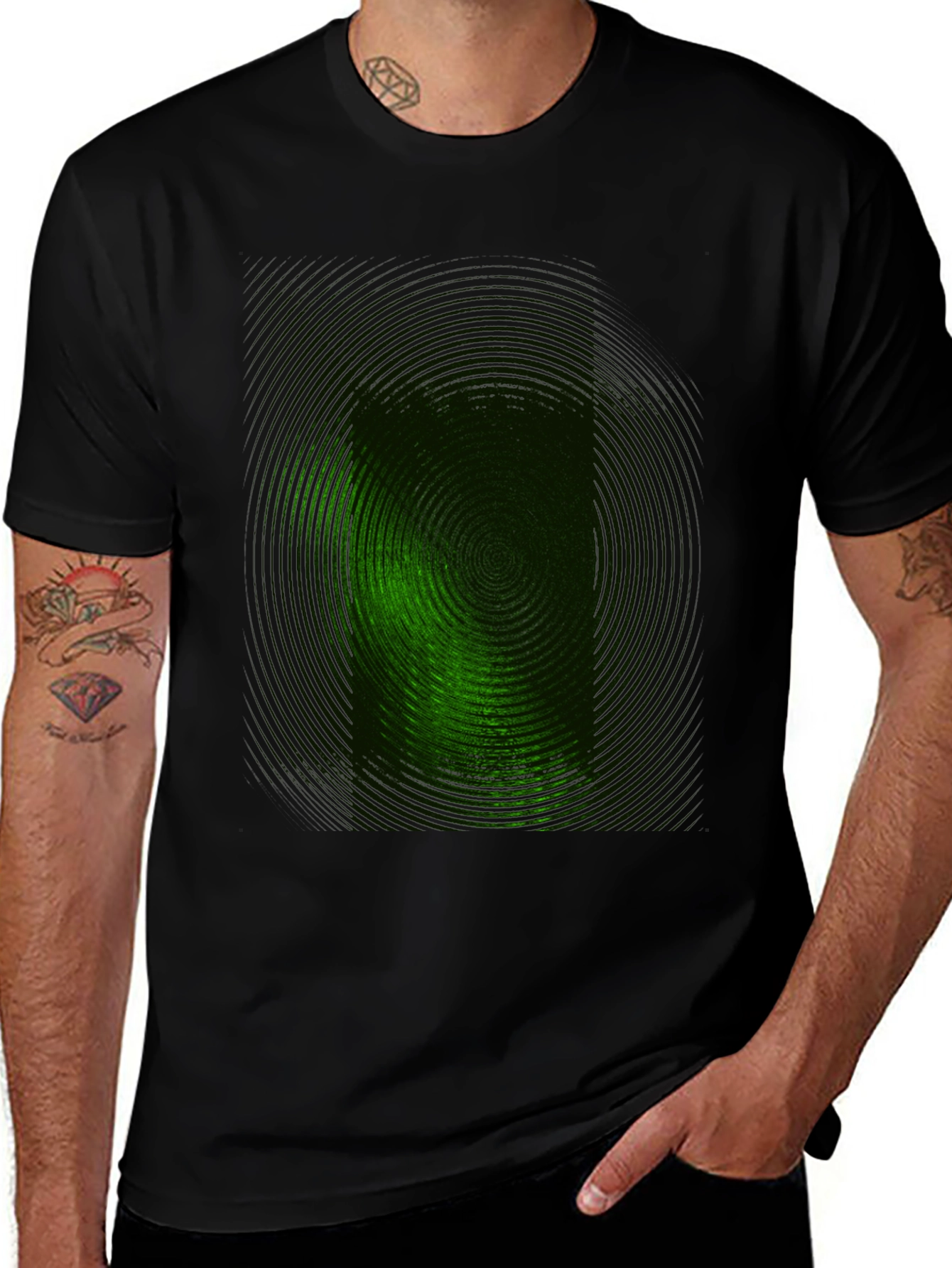 Variant 29 of Green Abstract Circle T-Shirt