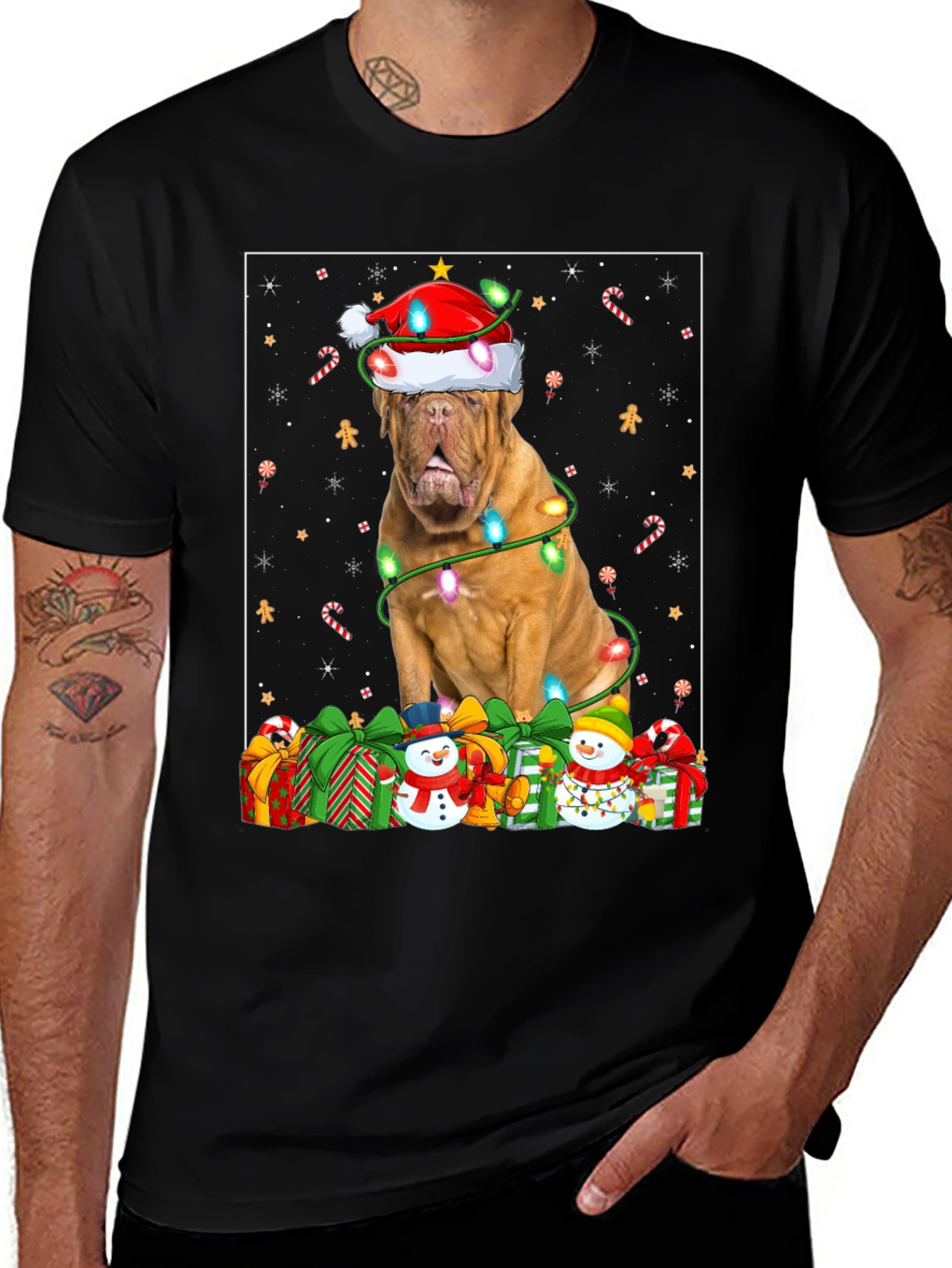 Festive Dog Christmas T-Shirt