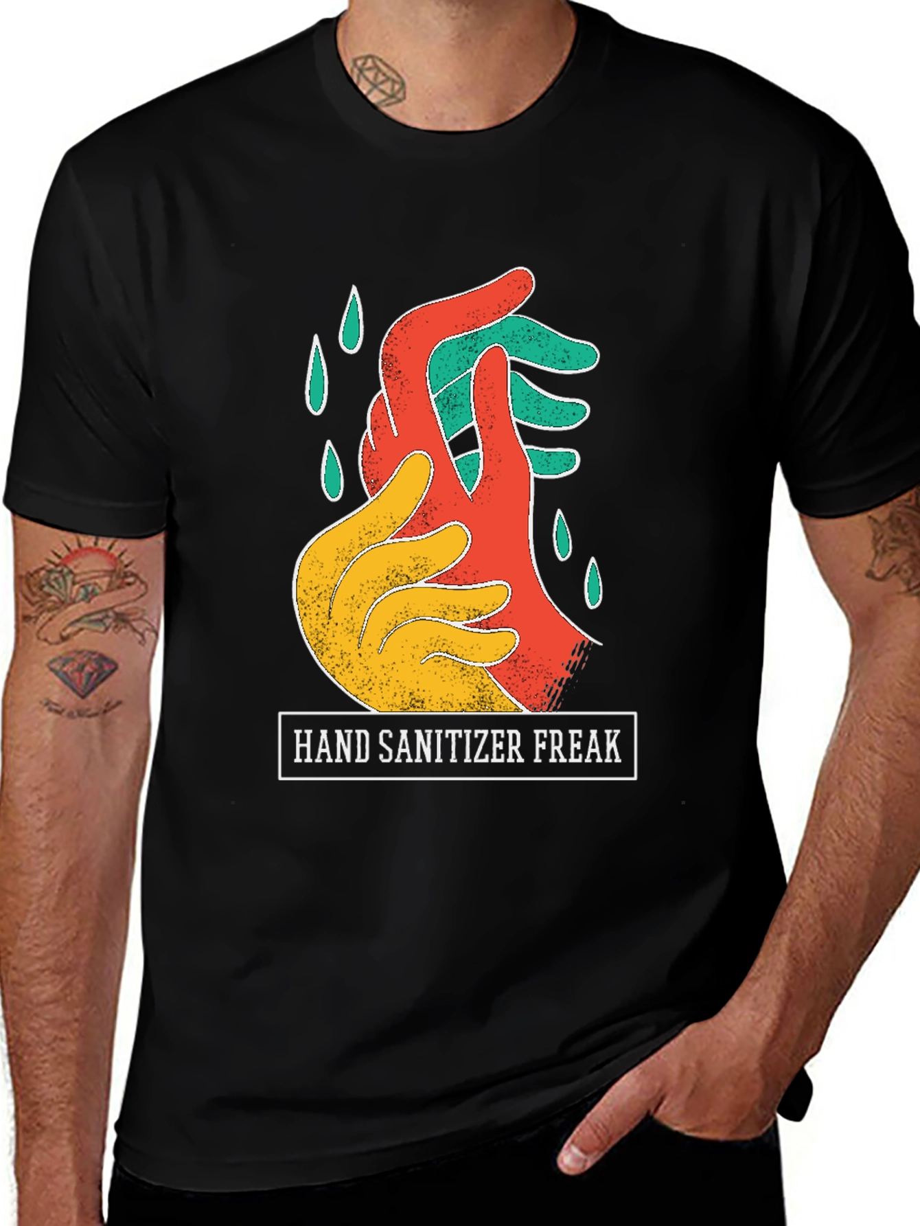 Variant 30 of Hand Sanitizer Freak Graphic Tee - Unisex