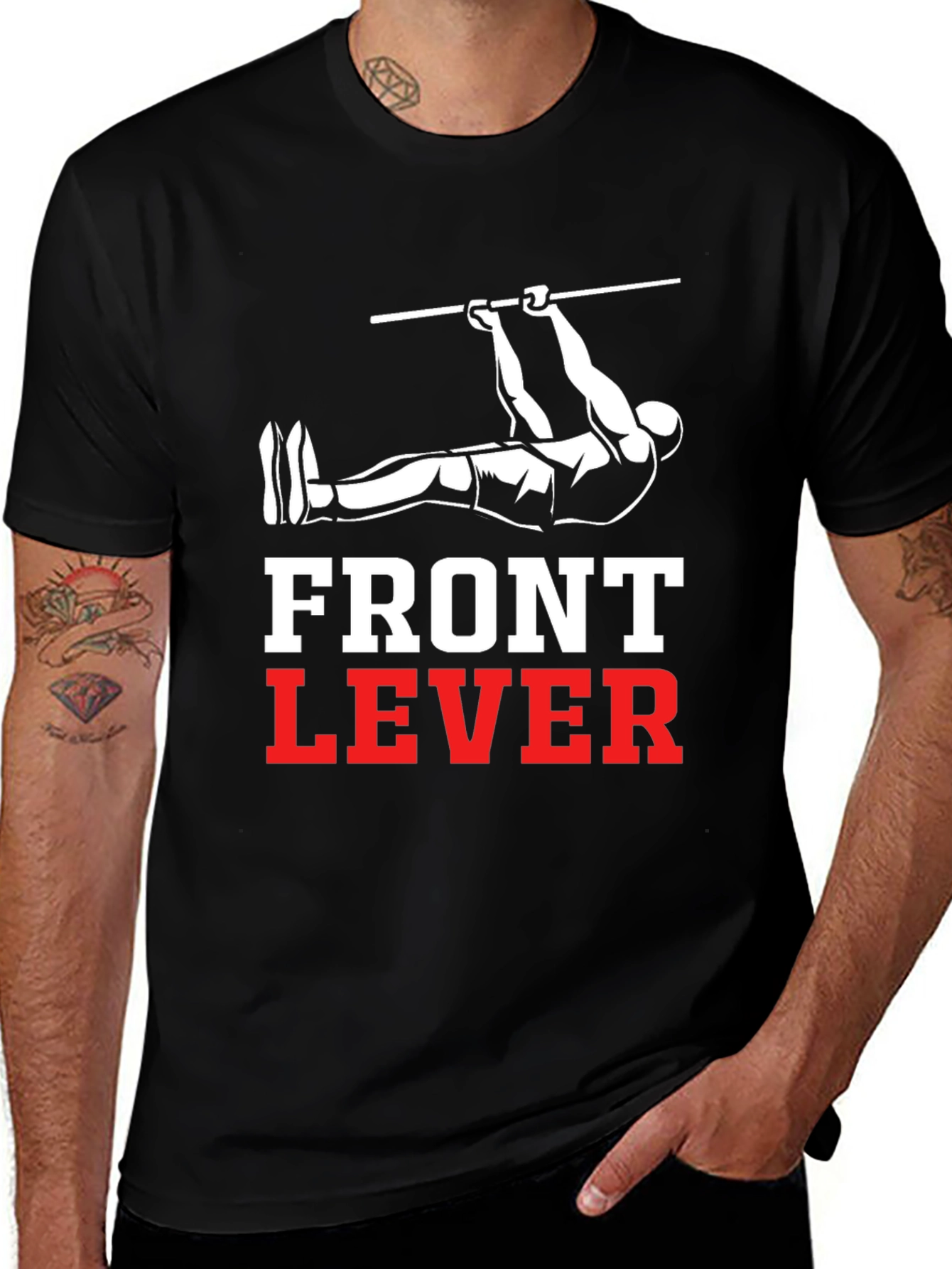 Variant 5 of Front Lever T-Shirt - Calisthenics Workout Apparel