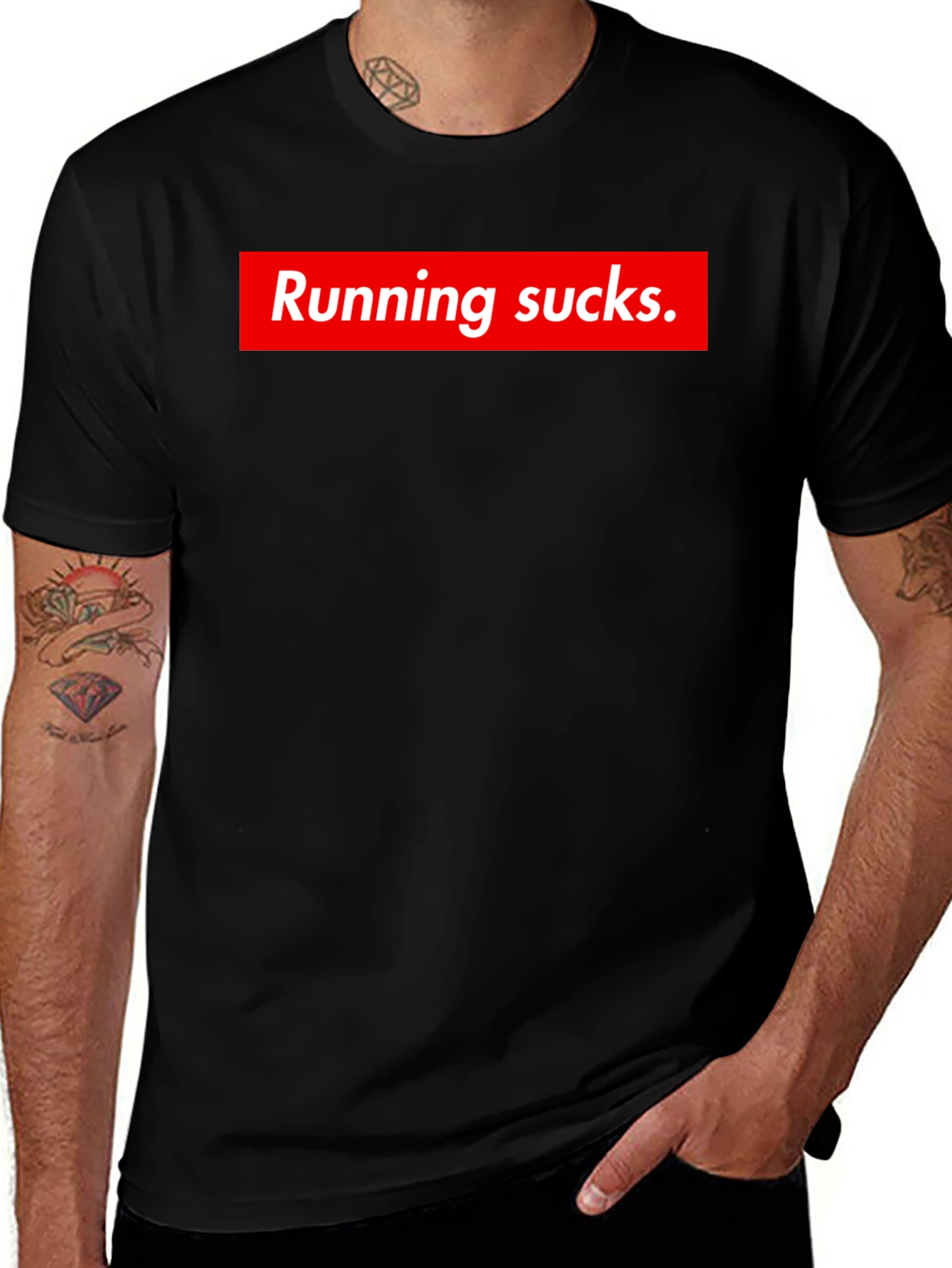 Variant 9 of Running Sucks T-Shirt - Funny Graphic Tee