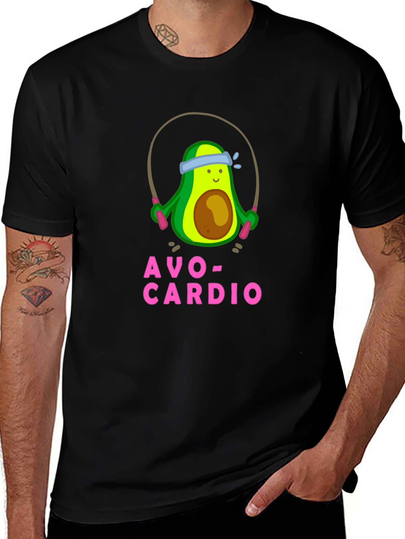 Variant 9 of Avo-Cardio Funny Avocado Workout T-Shirt