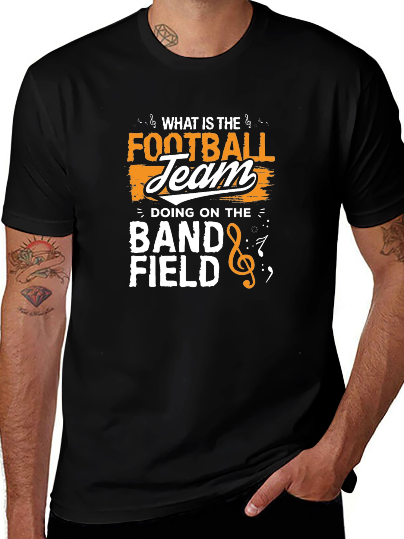 Variant 25 of Football Team Band Field Graphic Tee