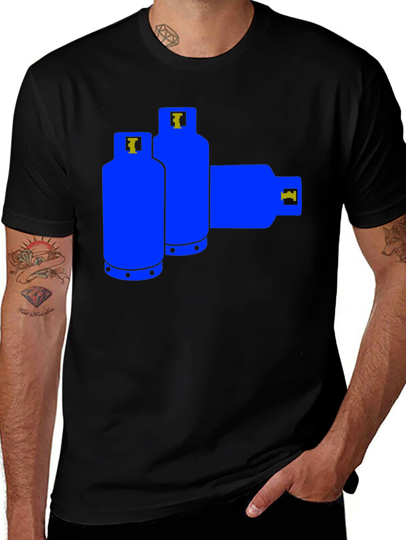 Variant 9 of Blue Gas Tank Graphic T-Shirt