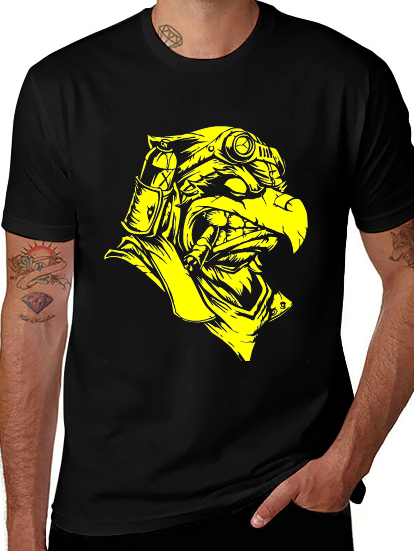 Black Steampunk Eagle Graphic Tee - Black main image